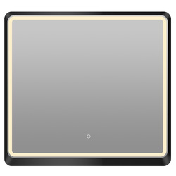 Tuscany® 36"W x 32"H Black Framed LED Lighted Mirror with Defogger and ...