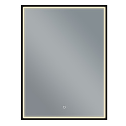 Tuscany® 24"W x 32"H Black Framed LED Lighted Mirror with Defogger at ...