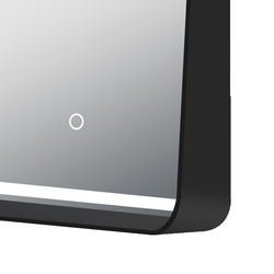 Tuscany® 36"W x 32"H Black Framed LED Lighted Mirror with Defogger and ...