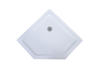 Tuscany® Tortona 38"W x 38"D White Neo-Angle Shower Base