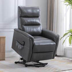 9181 Power Lift Recliner with Lumbar Support(Medium, Chenile Gray)