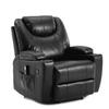 Lifesmart® Jefferson Black Power Lift Chair with Heated Massage