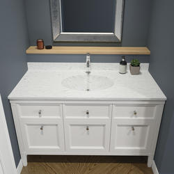 Swanstone™ Chesapeake™ 55"W x 22"D Carrara Solid Surface Vanity Top ...