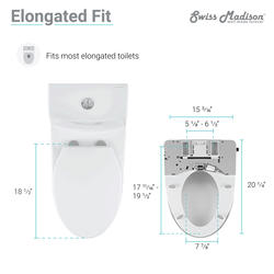 Home + Solutions Nightlight Elongated White Plastic Toilet Seat at Menards®