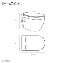 Swiss Madison Ivy Glossy White Standard Height Elongated Wall-Hung