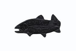 Buck Snort™ Trout Left Facing Matte Black Fish Cabinet Knob