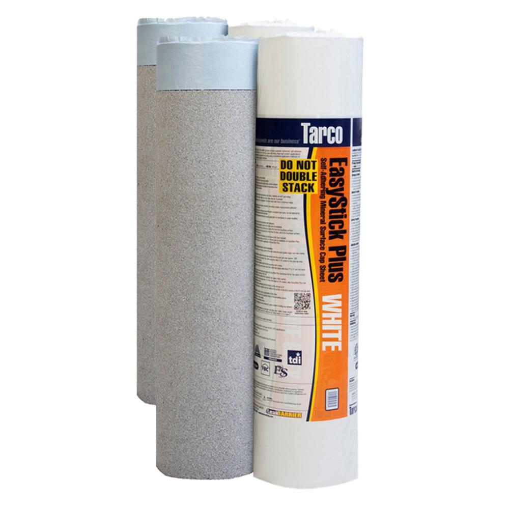 3 ft. x 36 ft. 100 sq. ft. Coverage White Fiberglass Mineral-Surfaced Cap Roll Roofing 3 ft. x 36 ft. 100 sq. ft. Coverage White Fiberglass Mineral-Surfaced Cap Roll Roofing