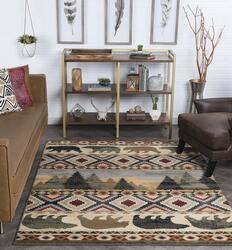 Timber Ridge Area Rug Designer's Image™ Lodge Pine Forest Multi-Color 7'10'' x 10'3'' Area ...