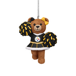 FOCO® Pittsburgh Steelers Resin Cheerleading Bear Christmas