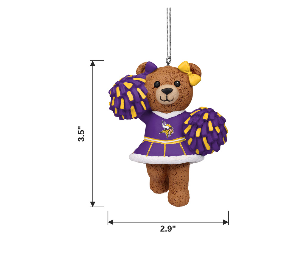【ご確認】アンリ人形　◆29/1000 ◆ 16㎝　【Winter Cheer】 FOCO® Minnesota Vikings Resin Cheerleading Bear Christmas Ornament
