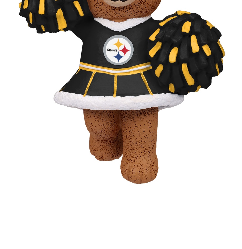 FOCO® Pittsburgh Steelers Resin Cheerleading Bear Christmas