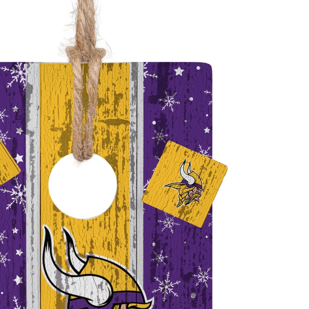 FOCO® Minnesota Vikings Wood Cornhole Christmas Ornament at Menards®