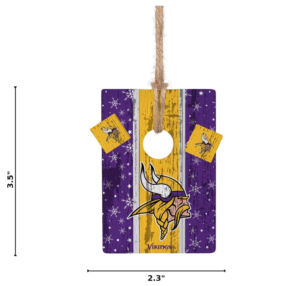 FOCO® Minnesota Vikings Wood Cornhole Christmas Ornament at Menards®