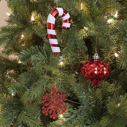 Enchanted Forest® 3.8 Red Plaid Glass Thermos Ornament at Menards®