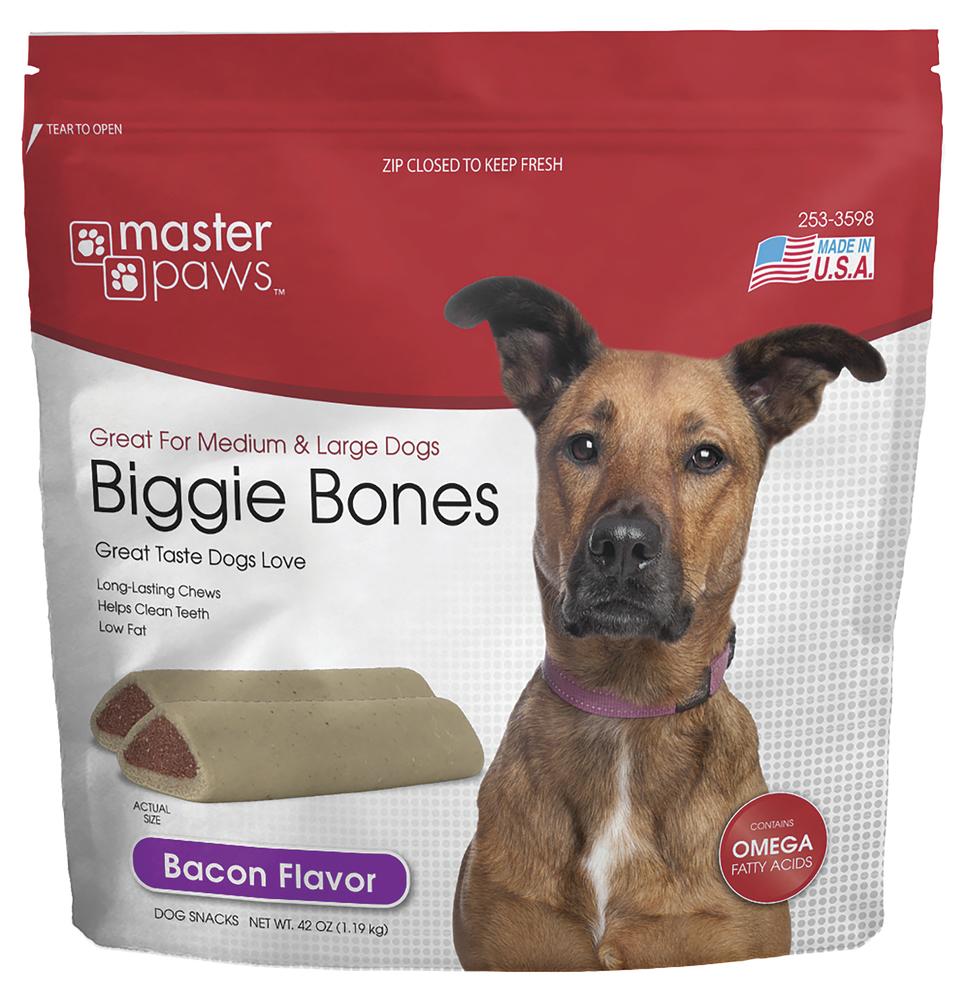 Master Paws® Biggie Bones Bacon Dog Treats -  42 oz