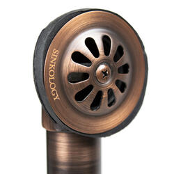 Sinkology SinkSense 1-1/2" Antique Copper Pop-Up Bathtub Drain and ...