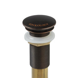 Sinkology SinkSense 1-1/2" Aged Copper Pop-up Bathroom Sink Drain ...