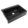 Sinkology™ Parker Quick-Fit Farmhouse/Apron Front 33.85" Matte Black Fireclay 3-Hole Single Bowl Kitchen Sink
