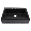 Sinkology™ Parker Quick-Fit Farmhouse/Apron Front 33.85" Matte Black Fireclay 3-Hole Single Bowl Kitchen Sink