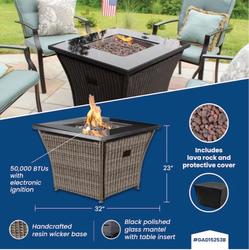 Blue Rhino® Square Outdoor Propane Fire Table at Menards®