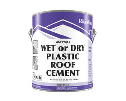 RoofWorks® Wet or Dry Plastic Roof Cement - 0.9 gal. at Menards®