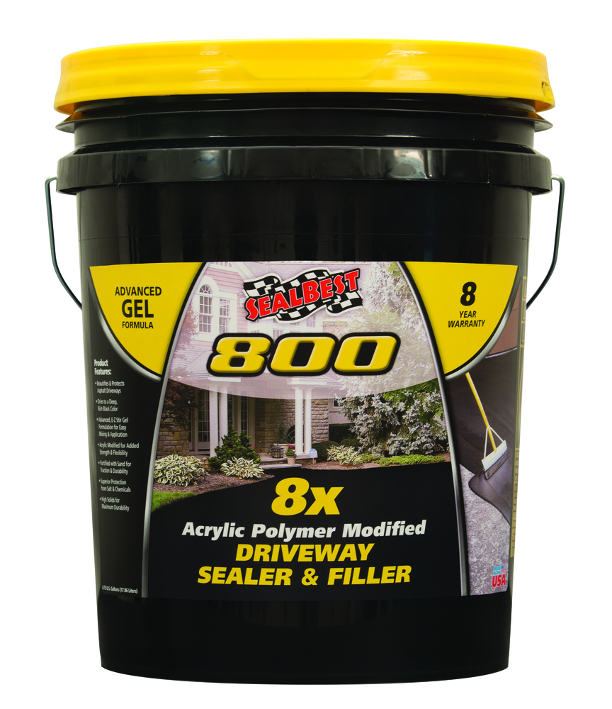 SealBest® 800 Fast-Drying Blacktop Driveway Sealer & Filler - 4.75