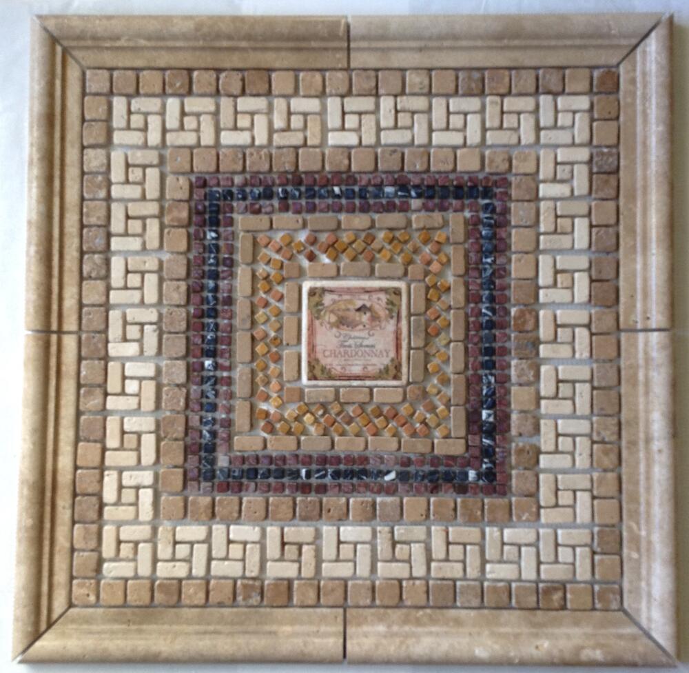 TILEZE Vecchio Mondo Chardonnay Summer 20 x 20 Marble Mosaic Tile