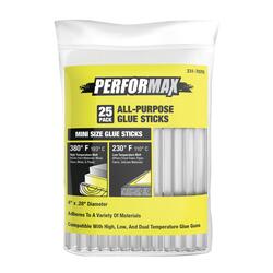 Performax® 4 All-Purpose Mini Hot Glue Sticks - 25 Pack at Menards®