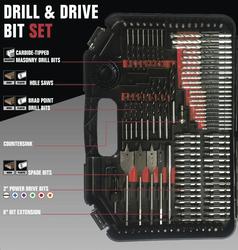 thumbnail image 2 of 246-Piece HSS Drill Bit Set – Power Drill Accessories For Wood, Metal, Cement 2 of 6