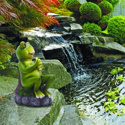 Enchanted Garden® 9-3/4 Resin Frog Fishing Garden Statue at Menards®