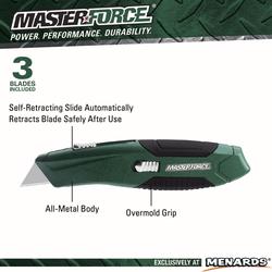 Masterforce® Quick Change Folding Retractable Utility Knife at Menards®