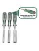 Masterforce® Beveled Wood Chisel Set - 3 Piece