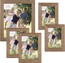 MCS® Industries 5-Piece Rustic Wood Frame Set - Burnt Oak