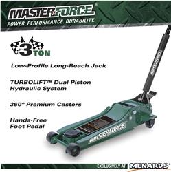 Masterforce® 3-Ton Long Reach Low-Profile Floor Jack at Menards®
