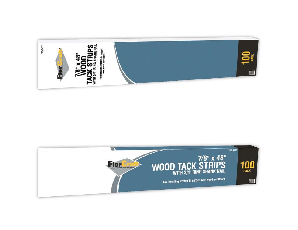 FlorCraft® 7/8" x 48" Carpet Tack Strip for Wood Subfloors - 100 pack