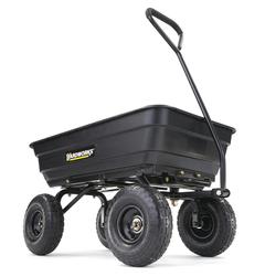 Chariot de jardin/cour côtés amovibles en filet 4 roues bac en acier  Yardworks, 600 lb