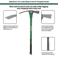 Masterforce® 5 lb. Cutter Mattock with 36