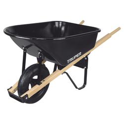 Truper® Steel Wheelbarrow with Hardwood Handle - 6 cu.ft.