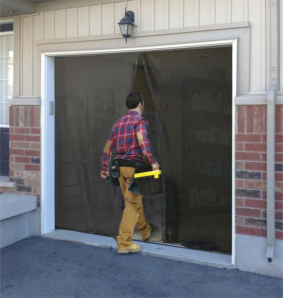 Magnetic Mesh 9' x 7' Single Car Hands-Free Garage Door Screen