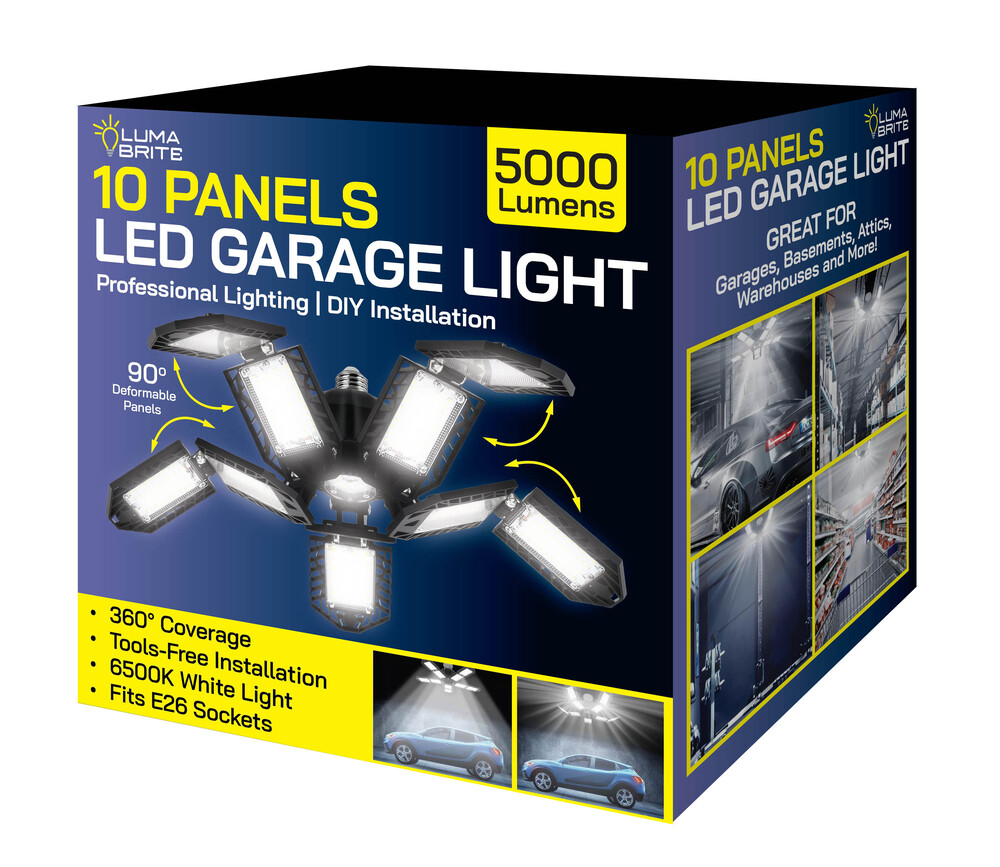 LUMA BRITE® 10-Panel LED Garage Light