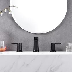 Ultra Faucets Sozu Two-Handle Widespread Matte Black Bathroom Sink Faucet at Menards®