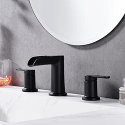 Ultra Faucets Sozu Two-Handle Widespread Matte Black Bathroom Sink Faucet at Menards®
