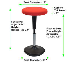 Uncaged Ergonomics Wobble Stool Adjustable Chair
