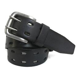 COATED BLACK LEATHER BELT - Allmadeups