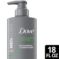 Dove® MEN+CARE® Fresh + Clean Menthol 2-in-1 Shampoo & Conditioner