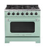Unique® 36" 5.2 cu.ft Summer Mint Green Retro Gas Range