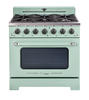 Unique® 36" 5.2 cu.ft Summer Mint Green Retro Gas Range