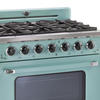 Unique® 36" 5.2 cu.ft Ocean Mist Turquoise Retro Gas Range