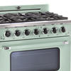 Unique® 36" 5.2 cu.ft Summer Mint Green Retro Gas Range