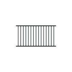 Yardworks Asbury 3' x 6' Black Aluminum Fence Panel at Menards®